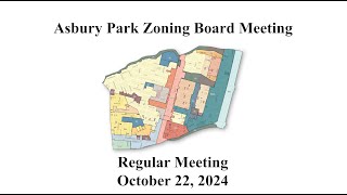 Asbury Park Zoning Board Meeting  October 22 2024 [upl. by Nylidnam409]