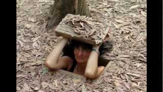 Indochina  Vietnam  Cu Chi Vietcong Guerilla Tunnels [upl. by Ardnasirk]