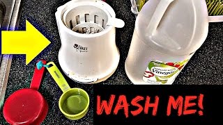 The First Years Baby Bottle Warmer How to Clean Sterilize amp Remove Burning Smell 🍼🍼 [upl. by Alimak]