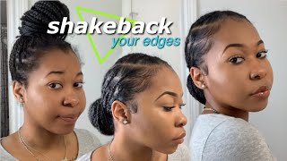 How To Lay Your Edges amp Refresh Your Braids  Quarantine Protective Style  Knotless Box Braids [upl. by Namilus898]