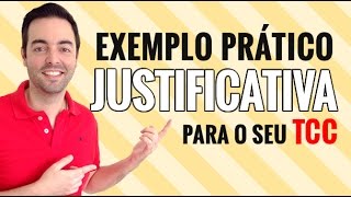 EXEMPLO JUSTIFICATIVA TCC NA PRÁTICA 😪 [upl. by Ennovi]