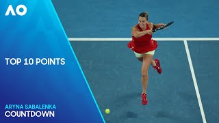 Aryna Sabalenka Top 10 Points  Australian Open 2024 [upl. by Nodnnarb]