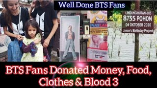 BTS Fans Donated Money Food Clothes amp Blood Part 3❤️ [upl. by Patnode571]