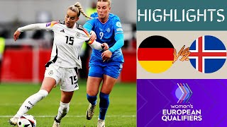 🇩🇪 Germany vs Iceland 🇮🇸 Womens EURO Qualifying Highlights  Group A4 [upl. by Aikemat]