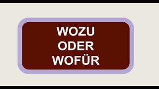 Wozu oder Wofür [upl. by Ocirnor842]