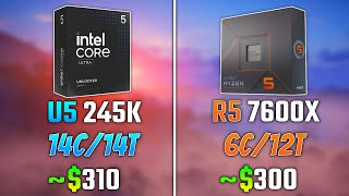 INTEL ULTRA 5 245K vs RYZEN 5 7600X  Test in 6 Games [upl. by Berner794]