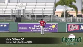 Isiah Gilliam Prospect Video OF Parkview High School Class of 2015 [upl. by Chinua]