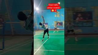 Good rally stroke control 🙄🏸 badminton badmintonplayer youtubeshorts shorts subscribe sports [upl. by Esirahs886]