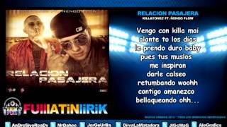 Killatonez Ft Ñengo Flow  Relacion Pasajera Letra [upl. by Marylinda901]