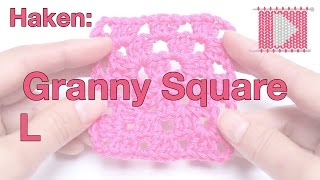 Granny Square linkshandig  Leren Haken en Breien [upl. by Ecinom]