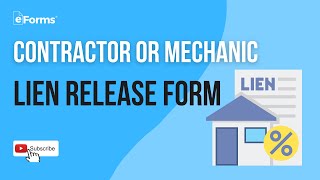 Contractor Mechanic Lien Release Form EXPLAINED [upl. by Odnomra71]