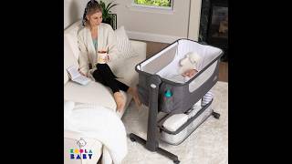 KoolerThings Baby Bassinet Bedside Sleeper for Baby Easy Folding Portable Crib with Storage [upl. by Ahsinel]