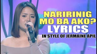 NARIRINIG MO BA AKO LYRICS IN STYLE OF JERMAINE APIL CONTEST PIECE contest vocal lyrics opm [upl. by Lil]