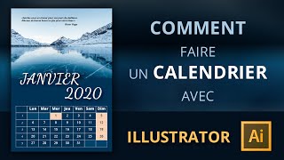 Comment faire un calendrier avec Illustrator [upl. by Soloma]