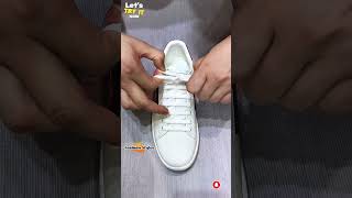 Learn easy sneakers lace knot shoelace tying tips quick shoelacing shoelaces shorts [upl. by Aserej]