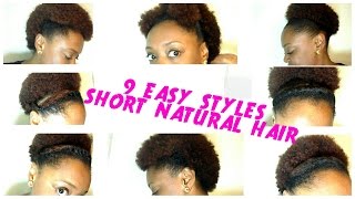 9 BACK TO SCHOOL hairstyles for SHORT NATURAL HAIR  QUICK and EASY The Curly Closet [upl. by Laurene]