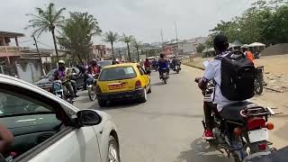 DOUALA neighborhoods CAMEROON African street tour [upl. by Odnumde700]