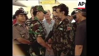 EAST TIMOR GUSMAO BIDS FAREWELL TO INDONESIAN TROOPS [upl. by Annaihs629]