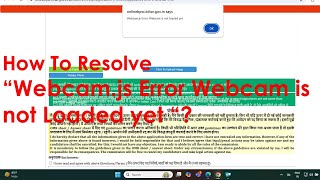 How To resolve Webcamjs Error in bpsc Form [upl. by Jehiel687]