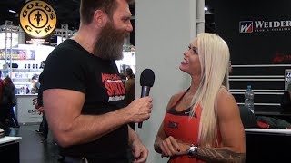 karachoSPORTS beautiful Larissa Reis and the Viking on FIBO 2014 [upl. by Myrtice731]