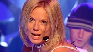 Geri Halliwell  Its Raining Men Live at TOTP Christmas 2001 • HD [upl. by Boleslaw64]