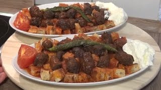 Ev UsulüYapimi Çok Kolay Köfteli İskender Kebab Tarifi [upl. by Ydassac]