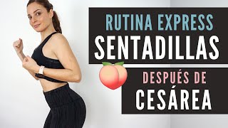 EJERCICIOS POST CESÁREA desde 2 meses ✅ 🍑 Sentadillas Express ¡Recupera tu figura [upl. by Assirhc]