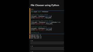 File Chooser using Python [upl. by Ahsinan228]