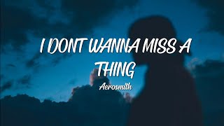 Aerosmith  I Dont Wanna Miss A Thing Lyrics [upl. by Bow]