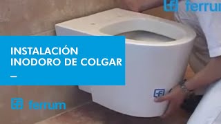 Como instalar un inodoro de colgar Linea Marina  Ferrum SA [upl. by Ataynik657]