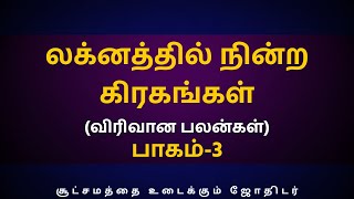 லக்னத்தில் நின்ற கிரகங்கள் விரிவான பலன்கள் பாகம்3  Sri Varahi Jothidam  rasipalan  jothidam [upl. by Davy]