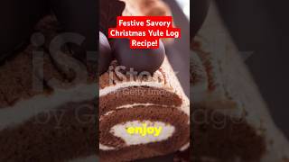 Festive Savory Christmas Yul Log RecipeSavoryBucheDeNoel HolidayRecipes FestiveCooking christmas [upl. by Andrea]