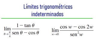 Límites trigonométricos indeterminados [upl. by Divd85]