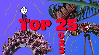 The Top 25 BEST COASTERS in the US 2023 [upl. by Ambrosane988]