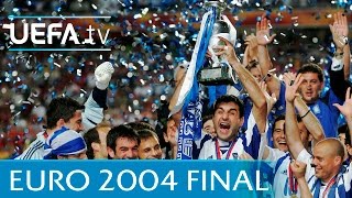 UEFA EURO 2004 final Greece 10 Portugal highlights [upl. by Anirtac189]