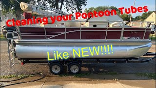 Have DIRTY Pontoons Check out this video on how to get them cleaned and looking like new again [upl. by Amahcen343]