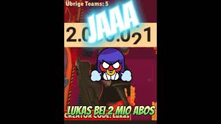 Beste Youtuber Reaction bei 1 Mio Abos pukii jojonas lukasbrawlstars viral shorts [upl. by Ethelinda963]