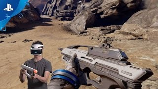 Farpoint  PS VR Aim Controller Setup and Demo  PS VR [upl. by Smitt]