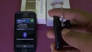 Samsung HM1100 Bluetooth pairingtime test [upl. by Aicilif953]