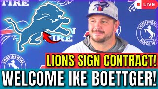 ITS JUST BEEN CLOSED WELCOME IKE BOETTGER DETROIT LIONS NEWS [upl. by Htesil657]