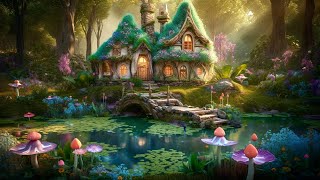 Enchanting Fairy Cottage in the Middle of the Forest  Music amp Ambience 🌺🍄✨ [upl. by Cowley]