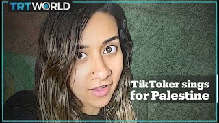 TikToker sings for Palestine [upl. by Werby232]