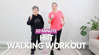 10 Minute HIIT Walking Workout  After Eating Walk for Seniors [upl. by Sianna]