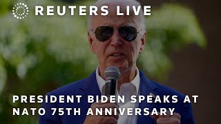 LIVE President Joe Biden delivers remarks to commemorate NATOs 75th anniversary [upl. by Ethbun503]