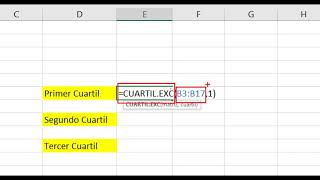 Calcular Cuartiles con Excel [upl. by Nawuq873]