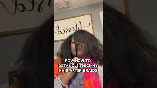 HOW TO DETANGLE 4C HAIR with minimal breakage shorts hairgrowthtips detangling 4c hairlosstips [upl. by Laux]