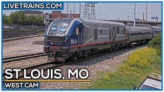 🔴 LIVE Trains Railcam  St Louis Missouri West Cam [upl. by Eppilihp]