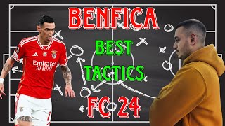 BENFICA  BEST FORMATION CUSTOM TACTICS amp PLAYER INSTRUCTIONS FC 24  FULL GAMEPLAY [upl. by Ylrebma]