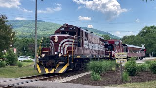 EXTREMELY RAREWinnipesaukee Scenic 302 Arrival  Departure From Lincoln [upl. by Bettencourt471]