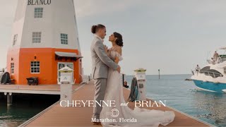 Courtyard Faro Blanco Resort Marathon FL  Cheyenne and Brians Wedding Highlight Film [upl. by Iaht]